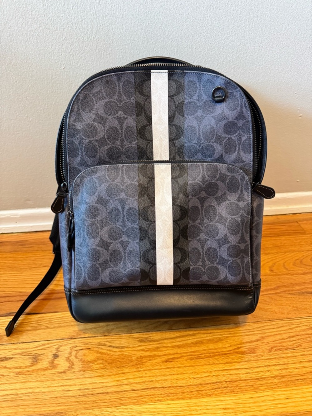 Coach Signature Canvas Graham Backpack - Blue/Black